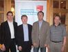 v.l. Kreisvors. Daniel Süß, Europakandidat Christian Flisek, UB-Vors. Martin Panten & Fraktionsvors. Heinz Uekermann