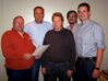 v.l.:Rainer Pasta, Stadtverbandsvorsitz. Peter Stranninger, Heinz Uekermann, Theo Göldl, Kreisvorsitzender Martin Kreutz